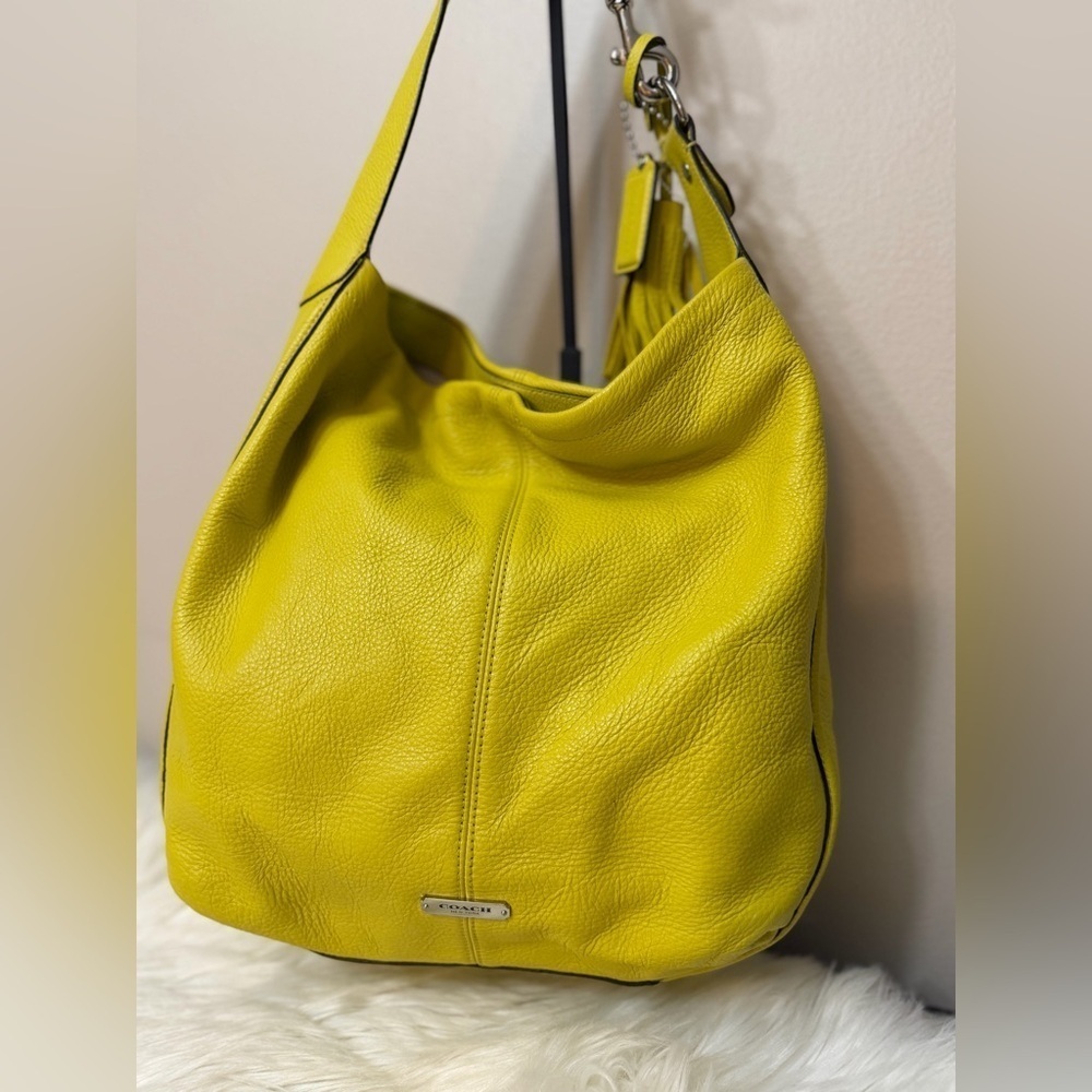 Coach Vibrant Yellow Leather Hobo Bag